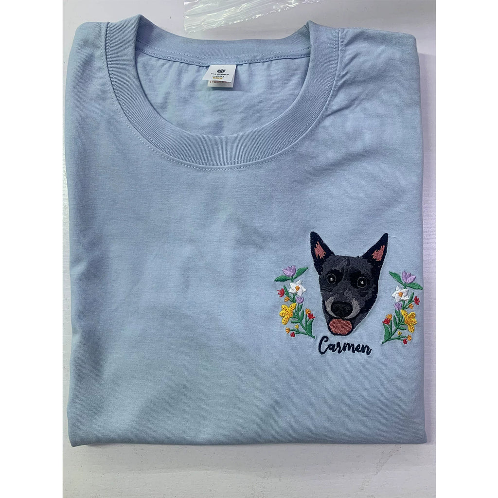 Custom Embroidered Pet Portrait Sweatshirt