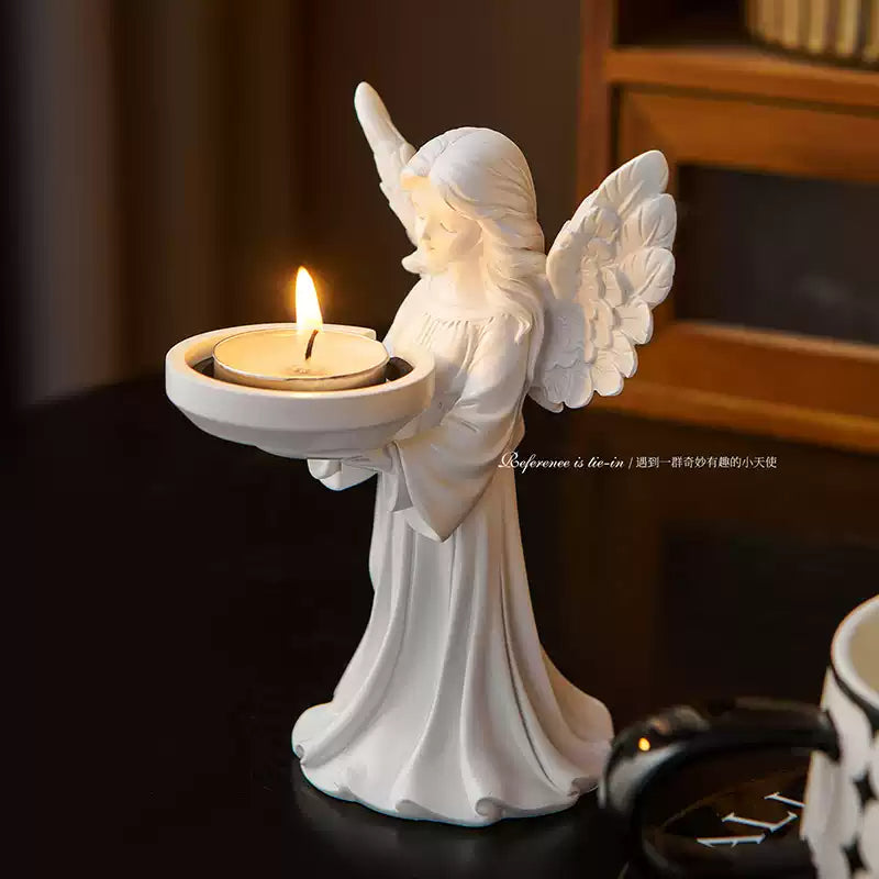 Angel candle holder