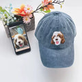Custom Pet Portrait Embroidered Hat | Personalized Dog Cap from Your Photo