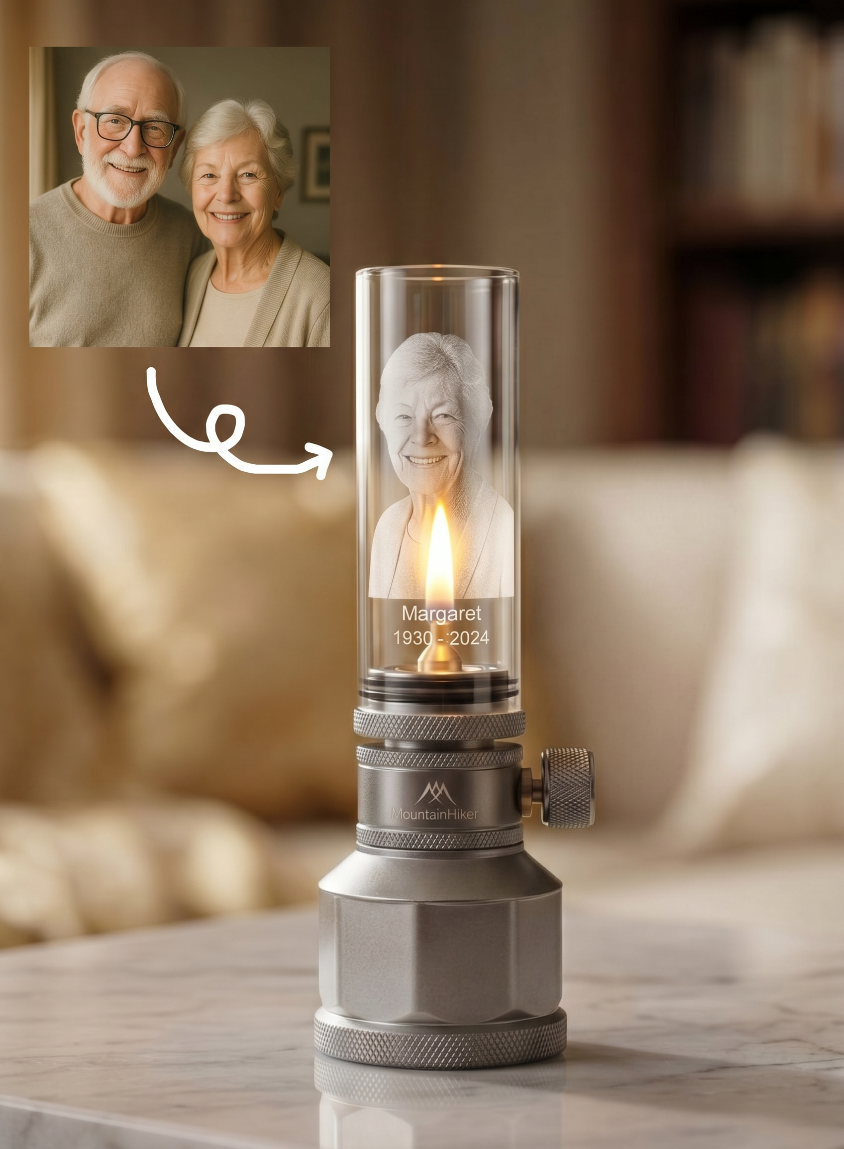 Personalized Memorial Gas Lantern